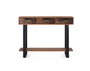 GINER Y COLOMER Console en bois d'acacia et métal avec 3 tiroirs, Naturel et noir